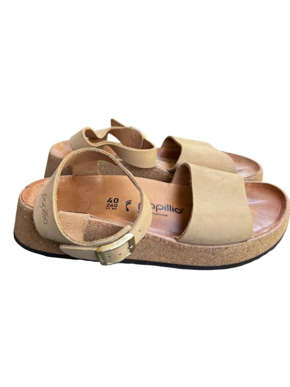 Papillio Birkenstock Glenda Nubuck Sandals Womens 40 L9 Strap Boho Casual